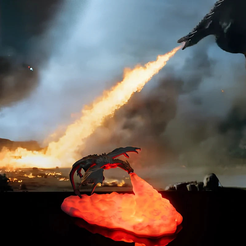 3D-Printed Dragon Lamp – Flame-Breathing LED Night Light