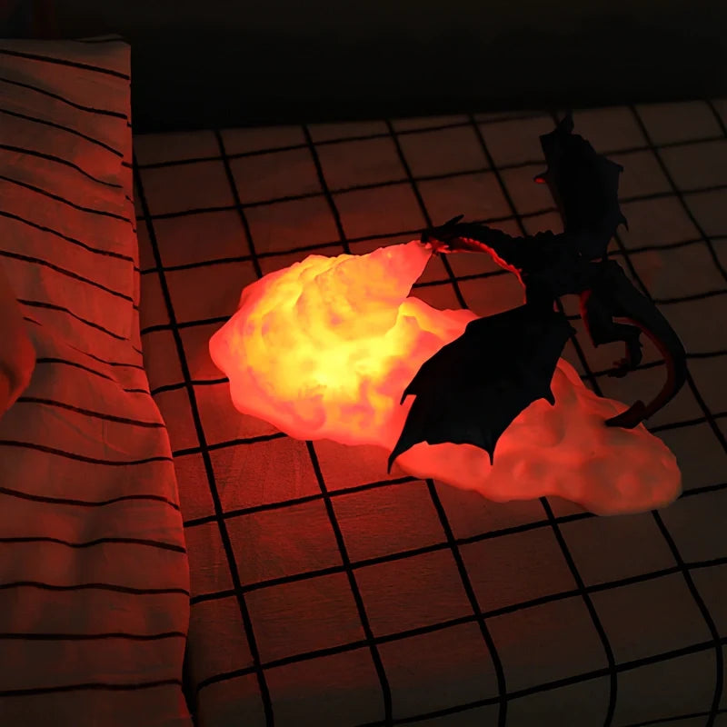 3D-Printed Dragon Lamp – Flame-Breathing LED Night Light