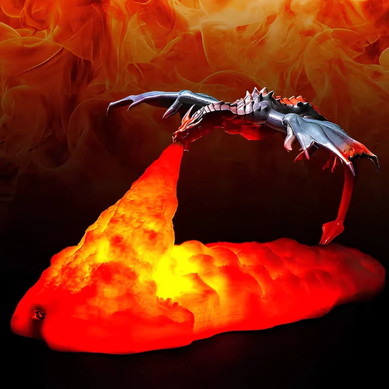 3D-Printed Dragon Lamp – Flame-Breathing LED Night Light