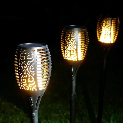 Solar Flame Garden Torch – Flickering Waterproof Outdoor Lantern Light