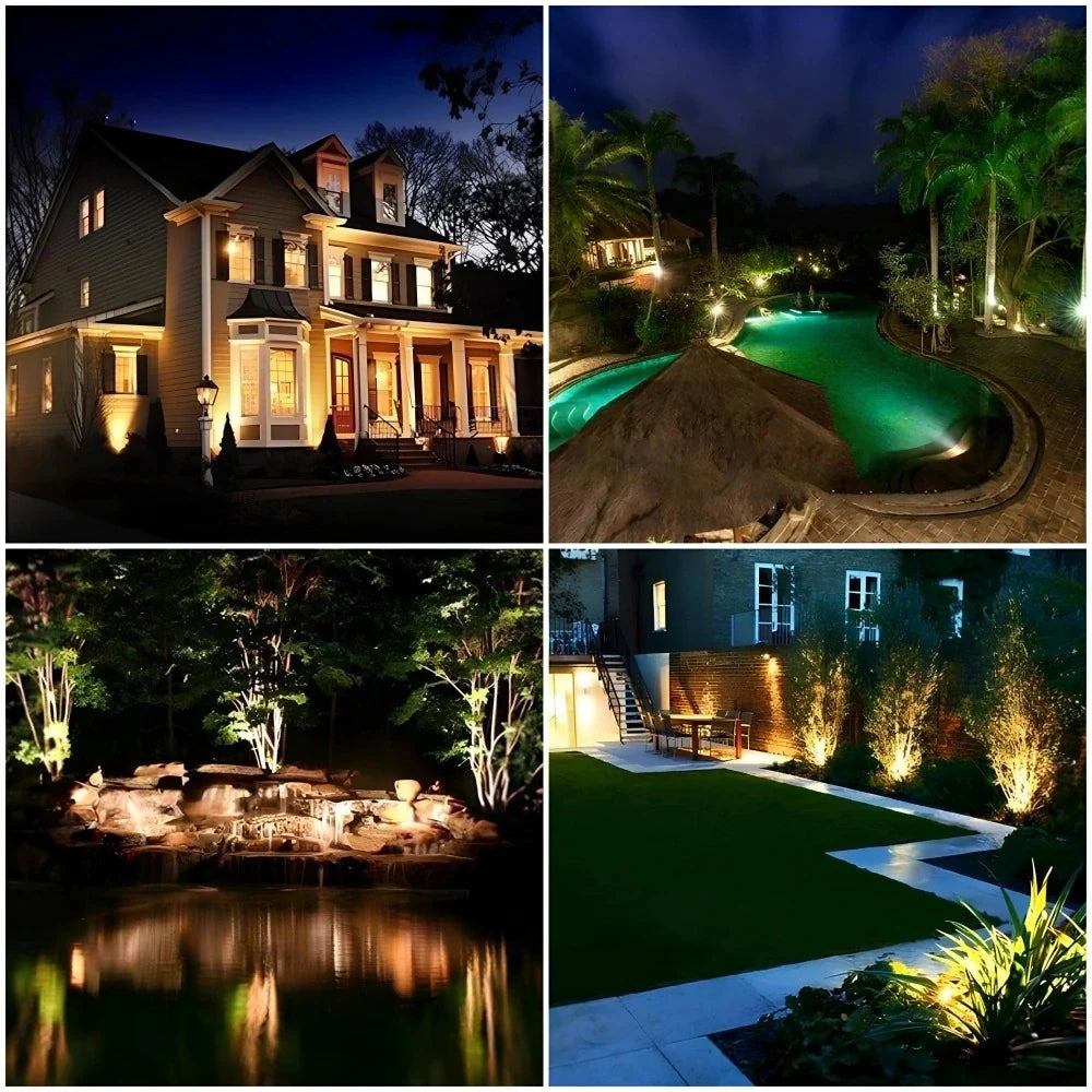 Solar Garden Spotlights – Color-Changing Outdoor LED Landscape Lights