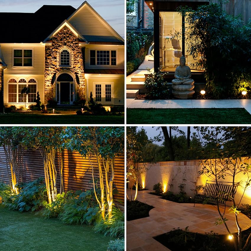 Solar Garden Spotlights – Color-Changing Outdoor LED Landscape Lights