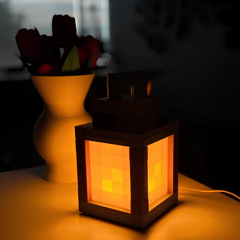 Pixel Game Lantern – 16-Color LED Retro Gaming Lamp