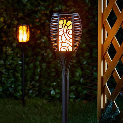 Solar Flame Garden Torch – Flickering Waterproof Outdoor Lantern Light